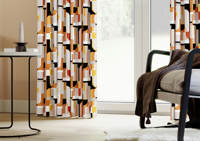 Archways, Orange - Made to Measure Curtains - Image 5